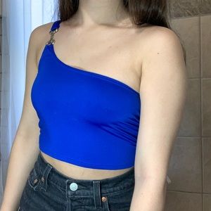 Blue Crop Top